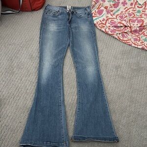 Authentic True Religion Women's Blue Flared Jeans